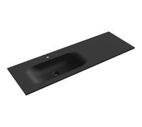 Mexen Vela lavabo encastré à gauche 141 x 46,5 cm, noir mat - 25231471L 54612 5905315948991