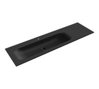Mexen Vela lavabo encastré à gauche 161 x 46,5 cm, noir mat - 25231671L 54616 5905315949035