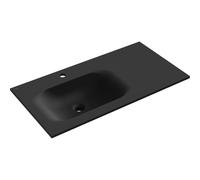 Mexen Vela lavabo encastré à gauche 91 x 46,5 cm, noir mat - 25239071L 54601 5905315948885