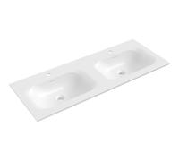 Mexen Vela lavabo encastré double 121 x 46,5 cm, blanc brillant - 25231200D 54561 5905315948489