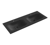Mexen Vela lavabo encastré double 121 x 46,5 cm, noir mat - 25231271D 54607 5905315948946