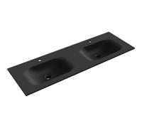 Mexen Vela lavabo encastré double 141 x 46,5 cm, noir mat - 25231471D 54611 5905315948984