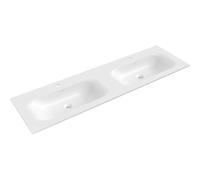 Mexen Vela lavabo encastré double 161 x 46,5 cm, blanc brillant - 25231600D 54569 5905315948564