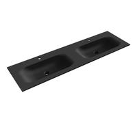 Mexen Vela lavabo encastré sous plan double 161 x 46,5 cm, noir mat - 25231671D 54615 5905315949028