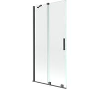 Mexen Velar paroi de baignoire à 2 volets coulissants 90 x 150 cm, transparent, gris canon brossé - 896-090-000-01-66 24541 5905315221544