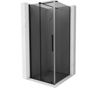 Mexen Cabine de douche coulissante Velar – 100 x 100 cm – verre graphite, profil noir