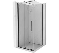Mexen Velar cabine de douche coulissante 100 x 100 cm, transparente, noire - 871-100-100-01-70 24585 5905315219572