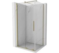 Mexen Velar cabine de douche coulissante 120 x 100 cm, transparente, dorée - 871-120-100-01-50 24204 5905315216939