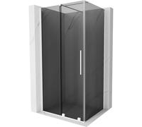 Mexen Velar cabine de douche coulissante 140 x 90 cm, graphite, blanc - 871-140-090-41-20 47011 5905315293237