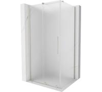 Mexen Velar Cabine de douche coulissante 90x110 cm, Frozen Nickel, 8mm