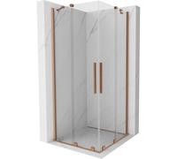 Mexen Velar Cabine de douche coulissante Duo 80 x 80 cm, transparent, cuivre brossé - 871-080-080-02-65 24664 5905315220370
