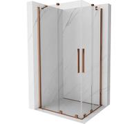 Mexen Velar Cabine de douche Duo coulissante 90 x 80 cm, transparent, or rose - 871-090-080-02-60 24658 5905315220318