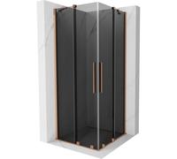 Mexen Velar Duo cabine de douche coulissante 100 x 100 cm, graphite, cuivre brossé - 871-100-100-42-65 50346 5905315298744