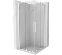 Mexen Velar Duo cabine de douche coulissante 100 x 100 cm, transparent, blanc - 871-100-100-02-20 24640 5905315220134