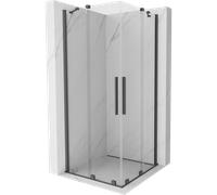Mexen Velar Duo cabine de douche coulissante 100 x 100 cm, transparent, gris arme brossé - 871-100-100-02-66 24675 5905315220486