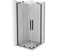Mexen Velar Duo cabine de douche coulissante 100 x 100 cm, transparent, noire - 871-100-100-02-70 24682 5905315220554