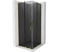 Mexen Velar Duo cabine de douche coulissante 80 x 80 cm, graphite, or - 871-080-080-42-50 50288 5905315298553
