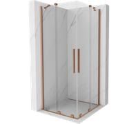 Mexen Velar Duo cabine de douche coulissante 80 x 80 cm, transparent, cuivre brossé - 871-080-080-02-65 24664 5905315220370