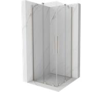 Mexen Velar Duo cabine de douche coulissante 80 x 80 cm, transparent, nickel brossé - 871-080-080-02-97 49363 5905315297907