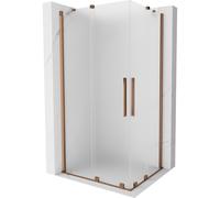 Mexen Velar Duo cabine de douche coulissante 90 x 80 cm, givrée, or rose - 871-090-080-32-60 50182 5905315298164