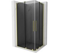 Mexen Velar Duo cabine de douche coulissante 90 x 80 cm, graphite, or brossé - 871-090-080-42-55 50302 5905315298614