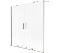 Mexen Velar Duo écran de baignoire à 2 volets coulissants 150 x 150 cm, dépoli, nickel brossé - 896-150-000-32-97 41961 5905315277893