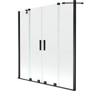 Mexen Velar Duo pare-baignoire 2 volets coulissants 140 x 150 cm, transparent, noir - 896-140-000-02-70 24727 5905315222220