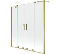 Mexen Velar Duo pare-baignoire à 2 panneaux coulissants 150 x 150 cm, transparent, doré - 896-150-000-02-50 24698 5905315221933