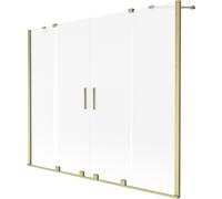 Mexen Velar Duo pare-baignoire à 2 panneaux coulissants 180 x 150 cm, givre, or brossé - 896-180-000-32-55 41829 5905315277503
