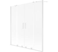 Mexen Velar Duo pare-douche à deux panneaux coulissants 140 x 150 cm, givré, blanc - 896-140-000-32-20 41811 5905315277329