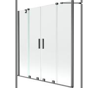 Mexen Velar Duo pare-douche baignoire coulissant à 2 volets 140 x 150 cm, transparent, gris canon brossé - 896-140-000-02-66 24721 5905315222169