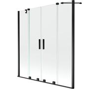 Mexen Velar Duo paroi de baignoire 2 volets coulissants 150 x 150 cm, transparent, noir - 896-150-000-02-70 24728 5905315222237
