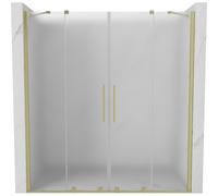 Mexen Velar Duo porte de douche coulissante 180 cm, givre, or brossé - 871-180-000-32-55 50490 5905315299291