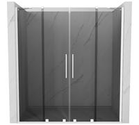 Mexen Velar Duo porte de douche coulissante 200 cm, graphite, blanc - 871-200-000-42-20 50596 5905315314932