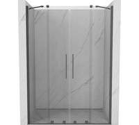 Mexen Velar Duo portes de douche coulissantes 140 cm, transparentes, gris fusil brossé - 871-140-000-02-66 24052 5905315215420