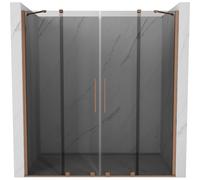 Mexen Velar Duo portes de douche coulissantes 180 cm, graphite, cuivre brossé - 871-180-000-42-65 50633 5905315315168