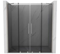 Mexen Velar Duo portes de douche coulissantes 180 cm, graphite, nickel brossé - 871-180-000-42-97 50677 5905315315403