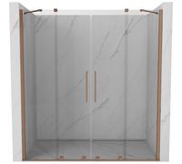 Mexen Velar Duo portes de douche coulissantes 200 cm, transparentes, cuivre brossé - 871-200-000-02-65 24051 5905315220578