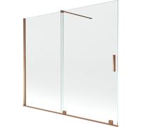 Mexen Velar écran de baignoire à 2 volets coulissants 180 x 150 cm, transparent, or rose - 896-180-000-01-60 24492 5905315221346
