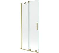 Mexen Velar écran de baignoire coulissant à 2 panneaux 80 x 150 cm, transparent, or brossé - 896-080-000-01-55 24446 5905315221070