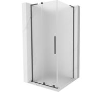 Mexen Velar L cabine de douche coulissante 110 x 110 cm, givre, gris canon brossé - 871-110-110-33-66 44429 5905315308313