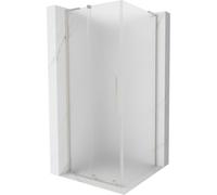 Mexen Velar L cabine de douche coulissante 110 x 110 cm, givre, nickel brossé - 871-110-110-33-97 44764 5905315309273