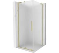 Mexen Velar L cabine de douche coulissante 110 x 110 cm, givrée, or brossé - 871-110-110-33-55 44027 5905315307354