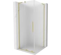Mexen Velar L cabine de douche coulissante 120 x 120 cm, givre, or brossé - 871-120-120-33-55 44060 5905315307446