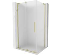 Mexen Velar L cabine de douche coulissante 90 x 80 cm, givrée, or brossé - 871-090-080-33-55 43917 5905315307156
