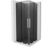 Mexen Velar L Cabine de douche double coulissante 80 x 80 cm, graphite, blanche - 871-080-080-02-43-20 47095 5905315313621