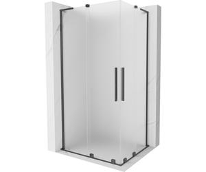 Mexen Velar L Duo cabine de douche coulissante 100 x 90 cm, verre givré, gris ardoise brossé - 871-100-090-02-33-66 46973 5905315313409