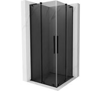 Mexen Velar L Duo cabine de douche coulissante 80 x 80 cm, graphite, noir - 871-080-080-02-43-70 47319 5905315313928