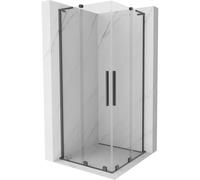 Mexen Velar L Duo cabine de douche coulissante 80 x 80 cm, transparent, métal gun - 871-080-080-02-03-95 46040 5905315312976