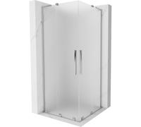 Mexen Velar L Duo cabine de douche coulissante 90 x 90 cm, givrée, chrome - 871-090-090-02-33-01 46889 5905315313096